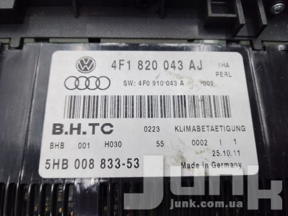 Блок управления климат контролем для A6 C6 Б/У oe 4F1820043AJ1HA разборка бу