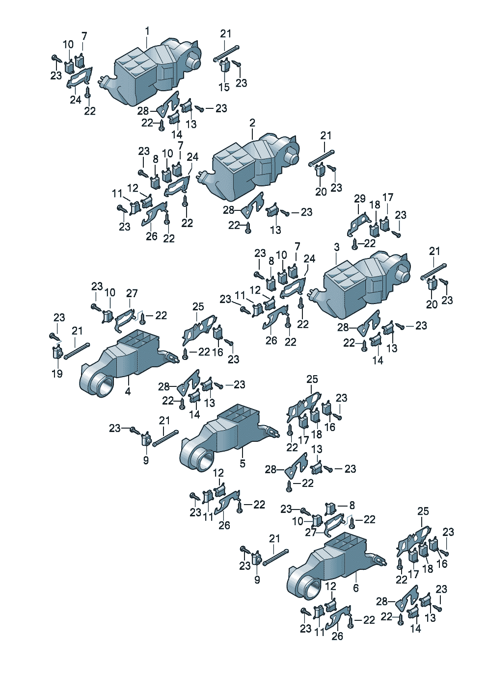 <b>Название согласно каталогу:</b> Исполнит. электродвигатель  бокового дефлектора
