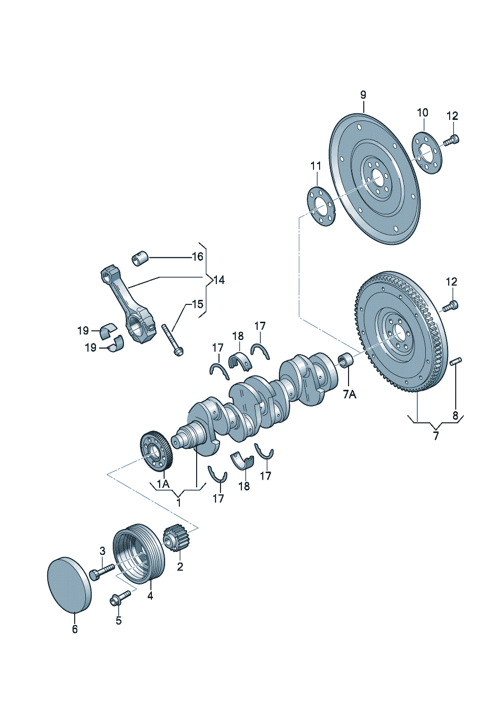 <b>Название согласно каталогу:</b> Коленчатый вал