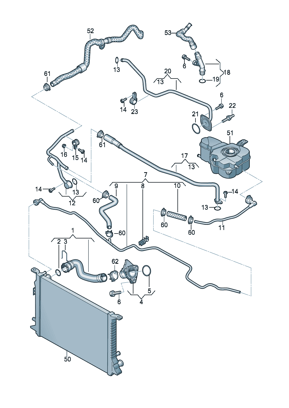 <b>Название согласно каталогу:</b> Трубопровод системы охлаждения