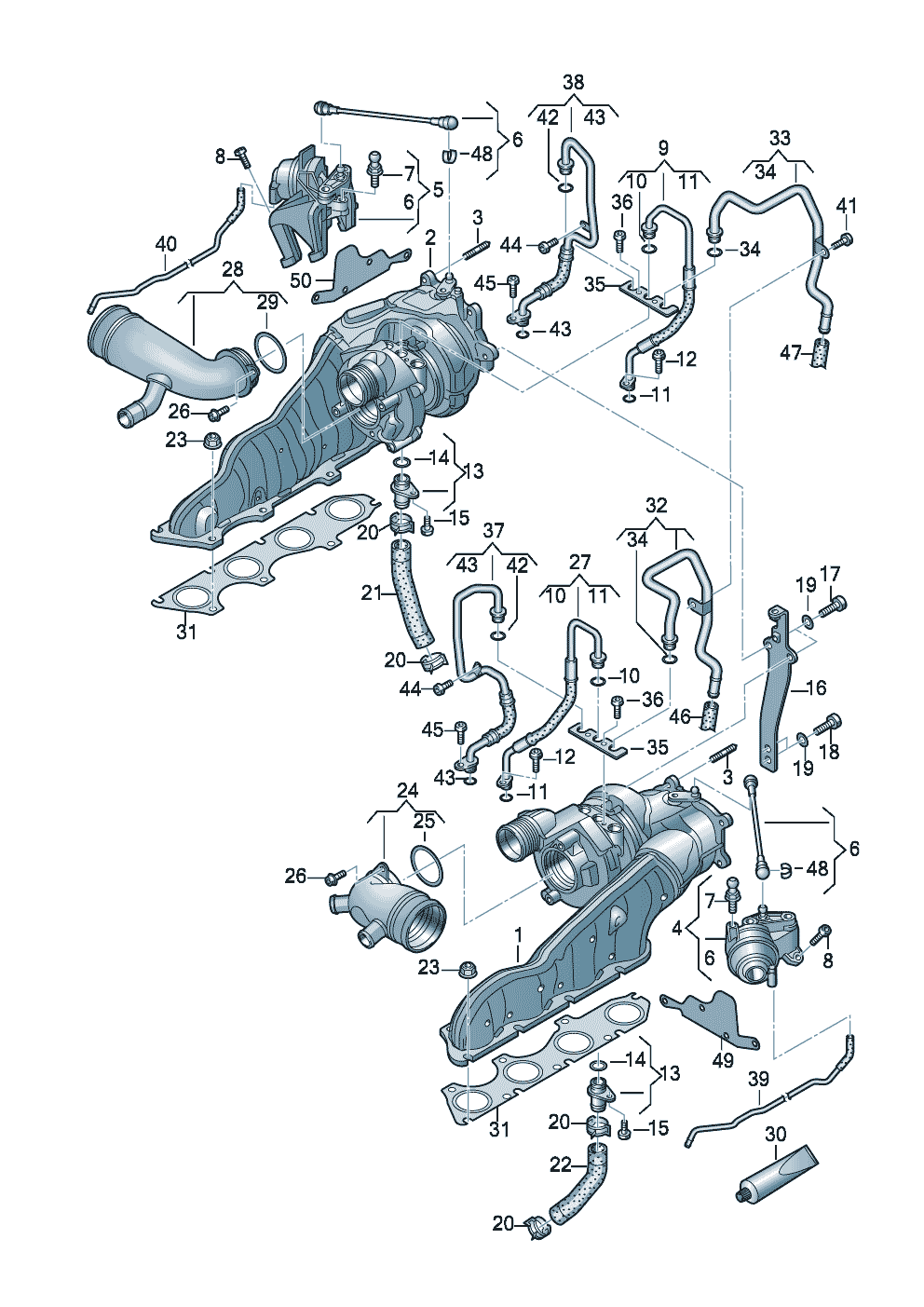 <b>Название согласно каталогу:</b> Турбонагнетатель  (с жидкостным охлаждением)