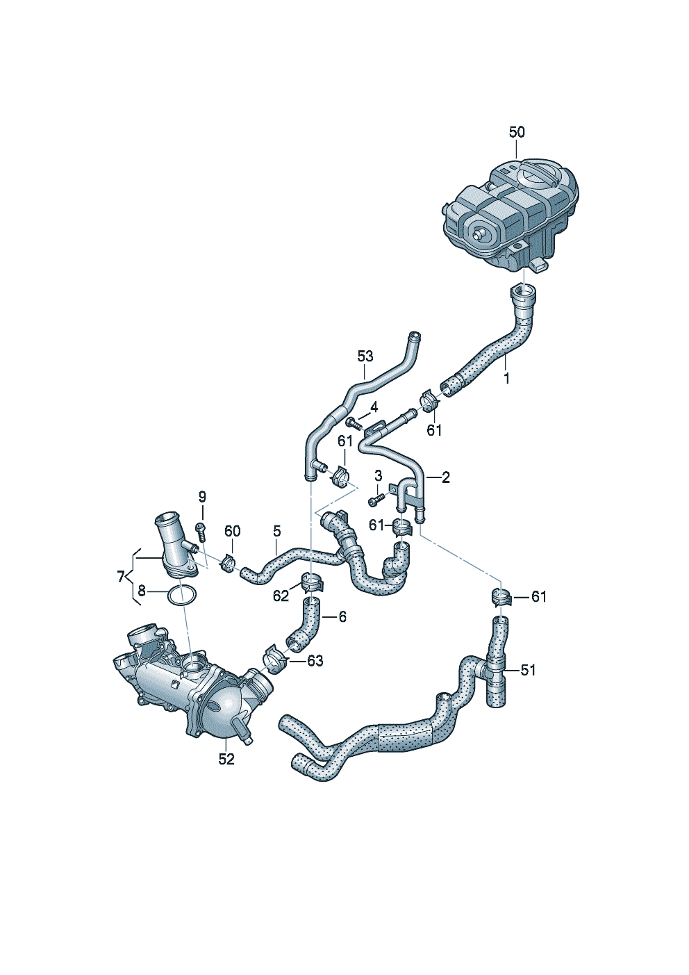 <b>Название согласно каталогу:</b> Шланг ОЖ с быстроразъёмной  муфтой