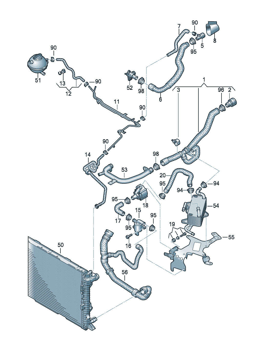 <b>Название согласно каталогу:</b> Шланг ОЖ с быстроразъёмной  муфтой