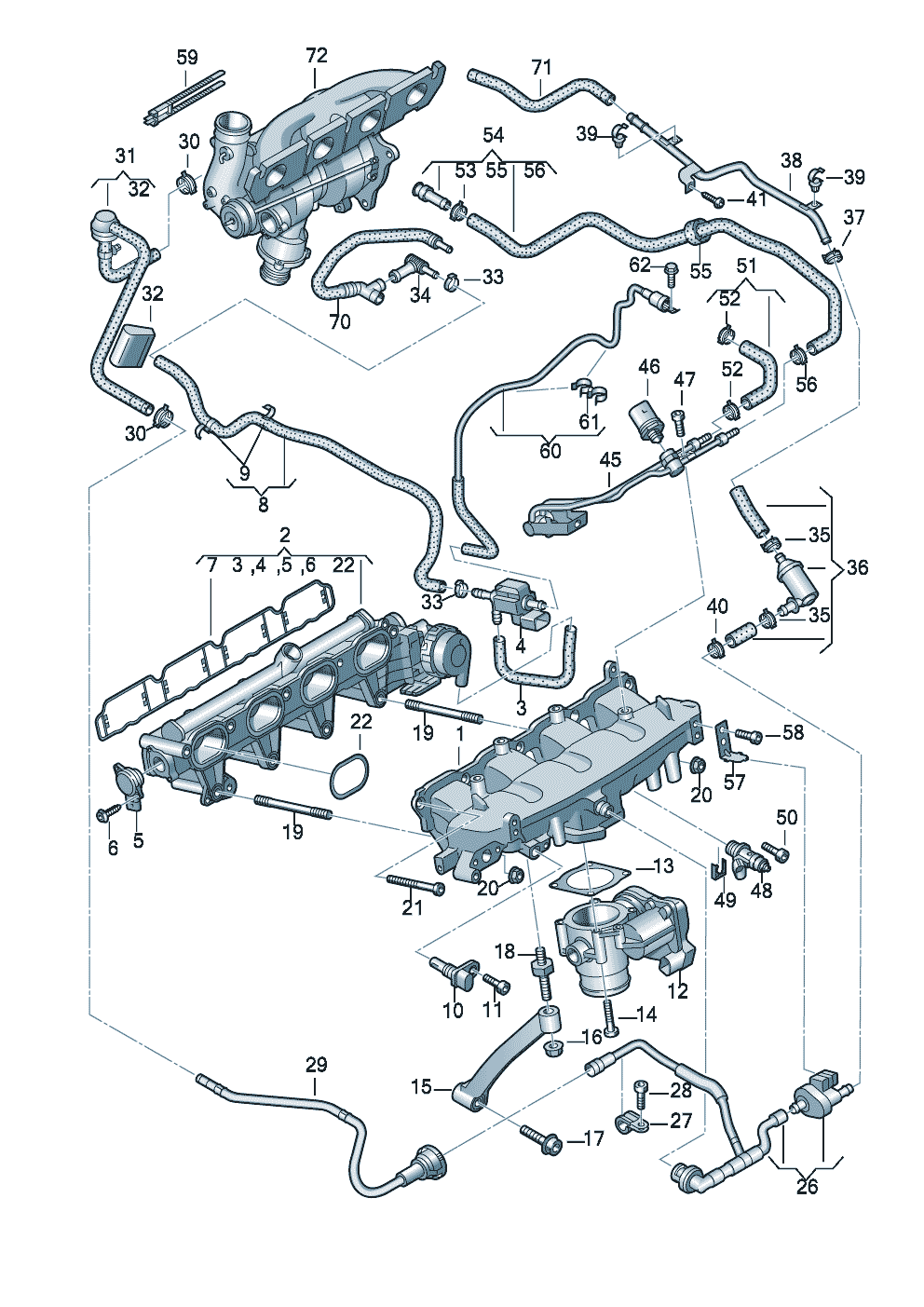 <b>Название согласно каталогу:</b> 1 к-т шланга с хомутами