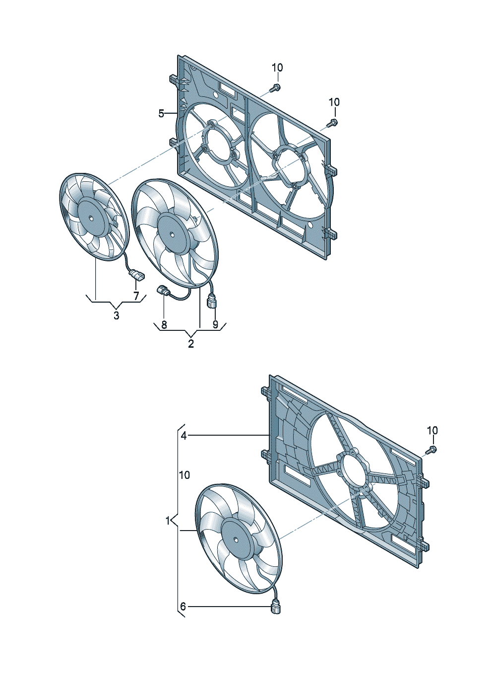 <b>Название согласно каталогу:</b> Вентилятор радиатора с  крыльчаткой